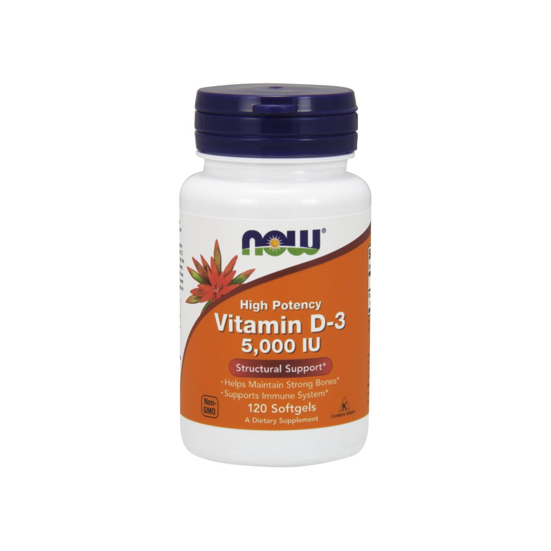 Now Foods Vitamins D3 5000 IU 120 softgel is a vital supplement that supports the immune system and promotes strong, healthy bones.