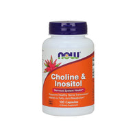 Thumbnail for Now Foods Choline & Inositol 250/250 mg 100 capsules.