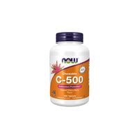 Thumbnail for Now Foods Vitamin C 500 mg 100 Chewable Tablets Cherry flavor - for immune system and antioxidant support.