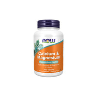 Thumbnail for Now Foods Calcium & Magnesium 100 Tablets dietary supplement.