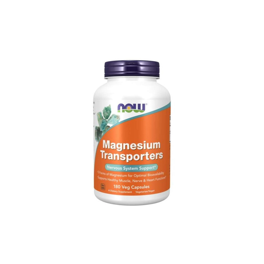 Now Foods Magnesium Transporters 120 mg 180 vege capsules.