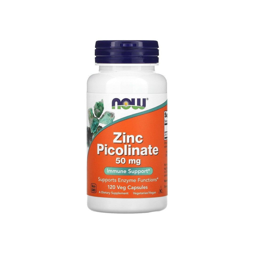 Now Foods Zinc Picolinate 50 mg 120 vege capsules is a supplement specifically formulated to support immune system and prostate health.