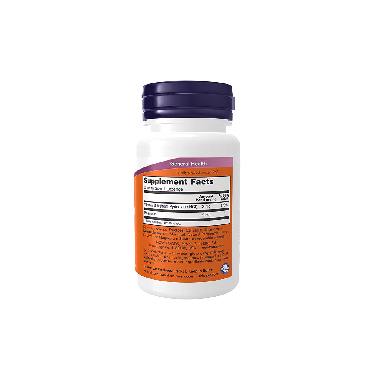 Melatonin 3 mg 90 Lozenges - supplement facts