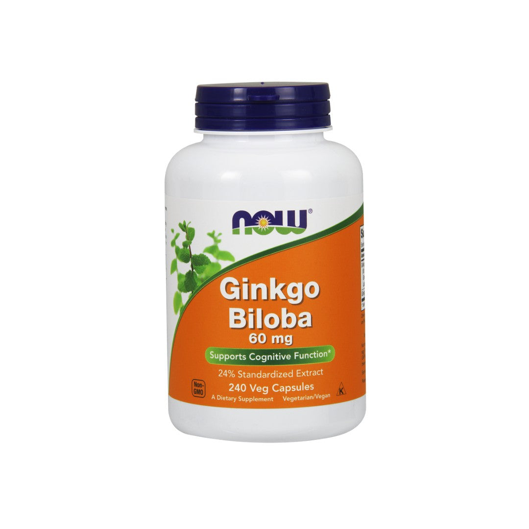 Now Foods Ginkgo Biloba Extract 24% 60 mg 240 vege capsules.