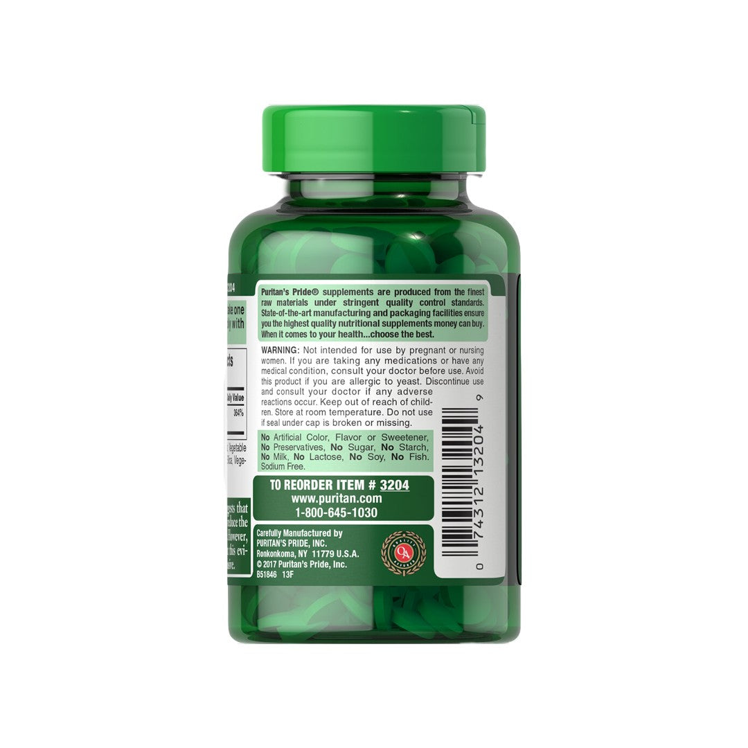 A bottle of Puritan's Pride Selenium 200 mcg 250 tablets, packed with antioxidants for immune system health. Incorporate selenium supplement for added benefits.