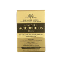 Thumbnail for A box of Solgar's Advanced Acidophilus Plus 120 vege capsules.