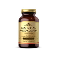 Thumbnail for A bottle of Solgar Essential Amino Complex 60 vegetable capsules on a white background.