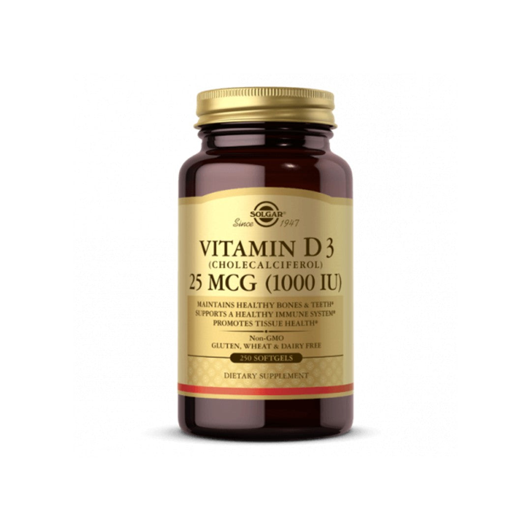Vitamin D3 1000 IU 250 softgel - front