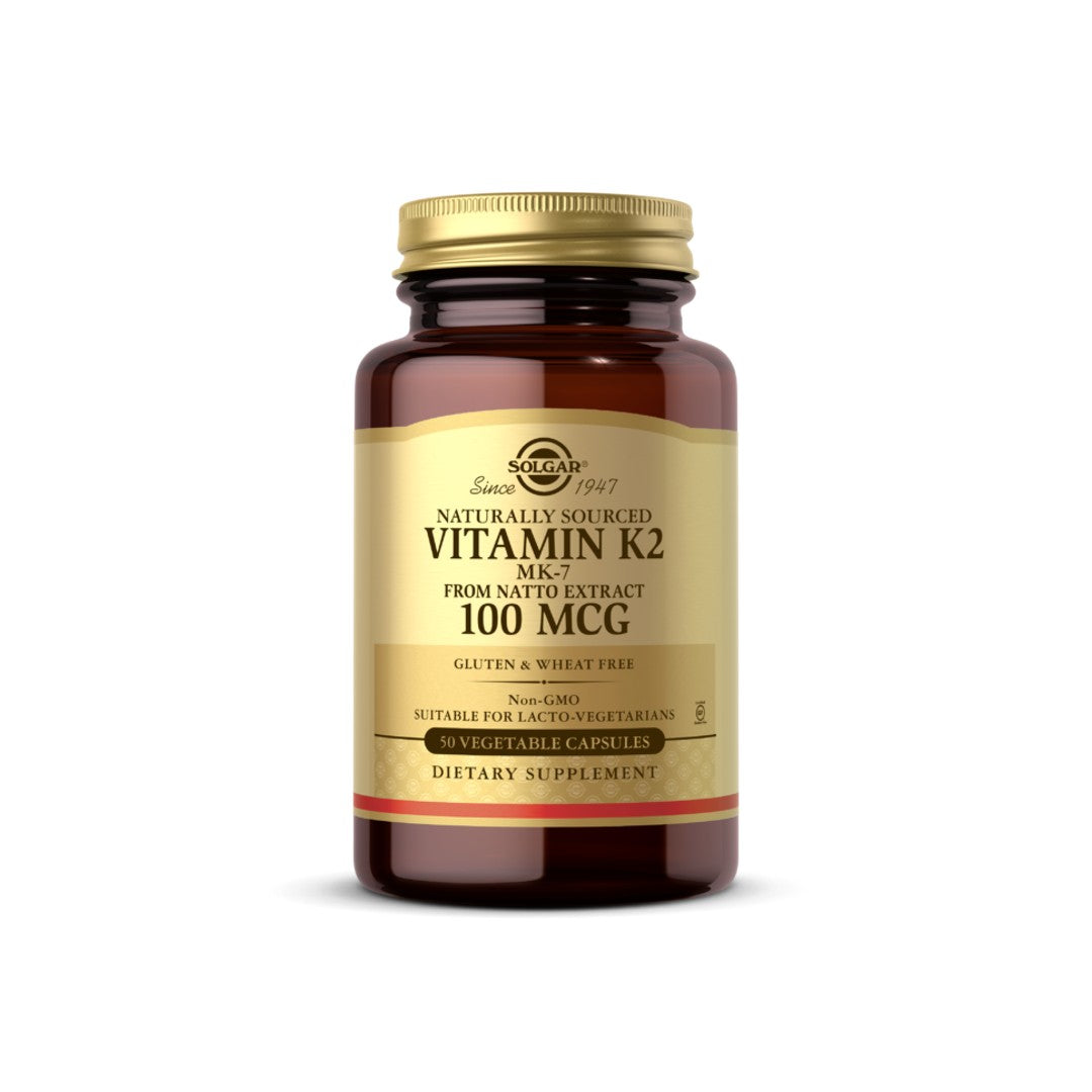 Vitamin K2-MK-7 100 mcg is a Solgar dietary supplement that provides the essential nutrient for overall health and well-being.