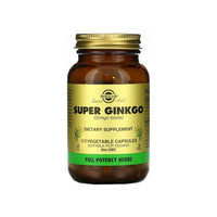 Thumbnail for A dietary supplement that improves memory and increases concentration, the bottle contains Solgar Super Ginkgo Biloba 60 mg 60 vege capsules.
