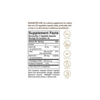 Thumbnail for A label showing the ingredients of Solgar's Homocysteine Modulators 120 Vegetable Capsules.