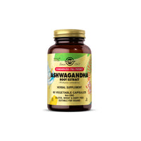 Thumbnail for A bottle of Solgar Ashwagandha 400 mg 60 caps with vitamin c.