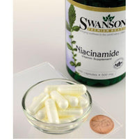 Thumbnail for Vitamin B-3 Niacinamide - 500 mg 250 capsules - pill size