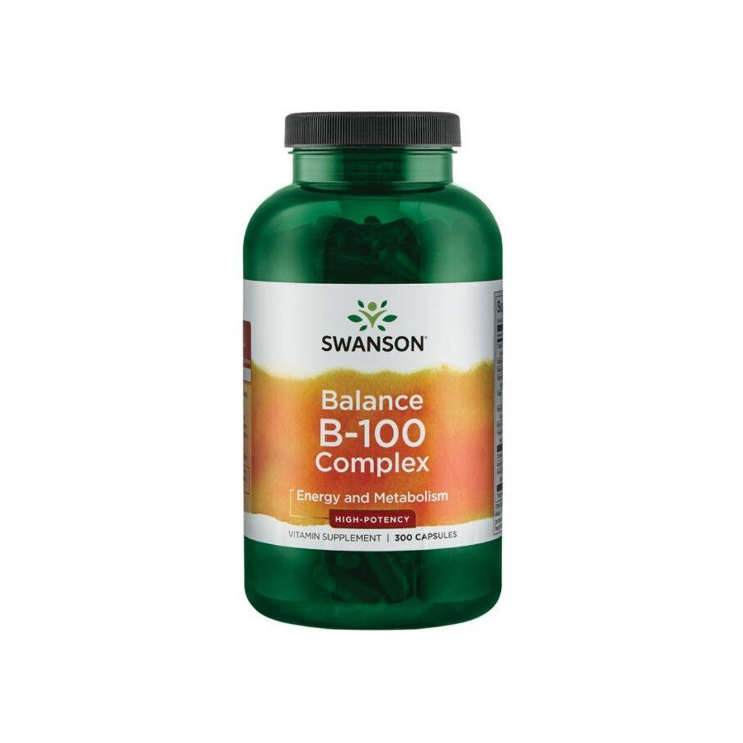 Swanson Vitamin B-100 Complex - 300 capsules promotes immune health and supports cardiovascular health.