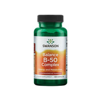 Thumbnail for Swanson Vitamin B-50 Complex - 100 capsules supports cardiovascular and immune health.