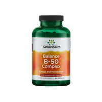 Thumbnail for Swanson Vitamin B-50 Complex - 250 capsules is a carefully formulated dietary supplement designed to support overall health and wellbeing. This potent blend of vitamins, minerals, and herbal extracts promotes optimal energy levels.