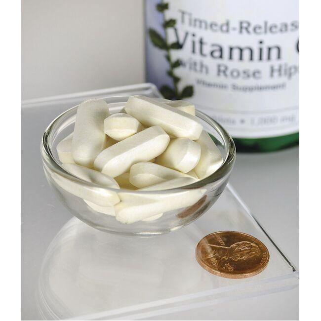 Vitamin C - 1000 mg 250 tabs Timed Release - pill size
