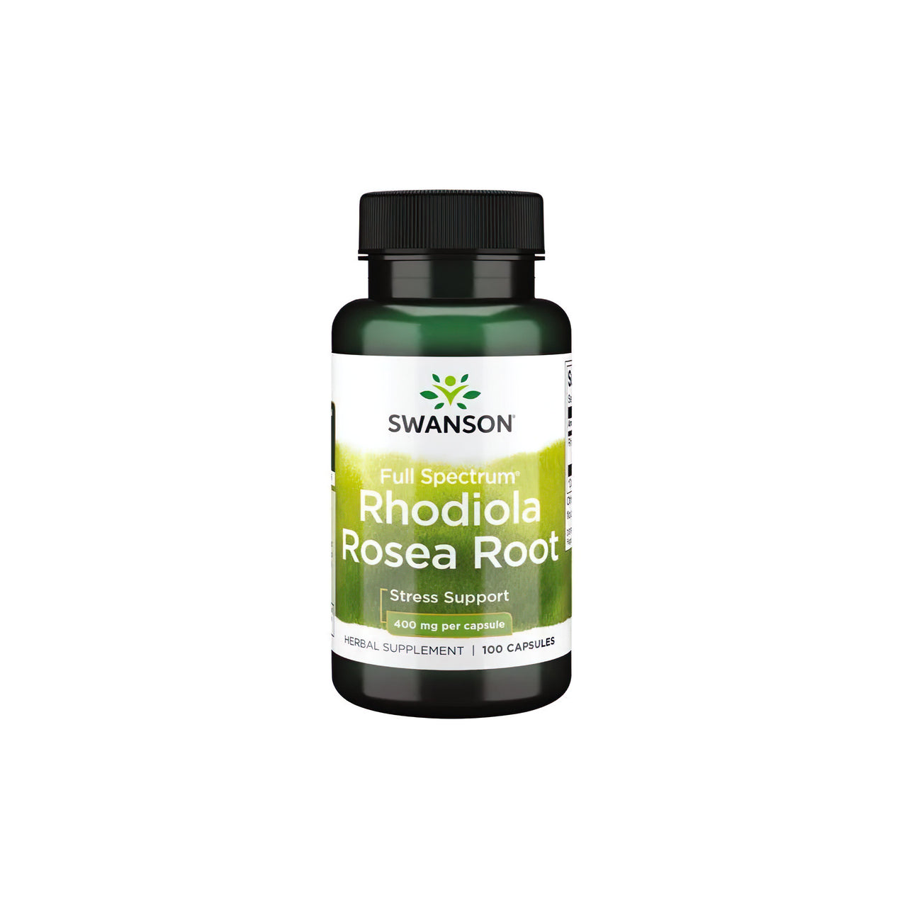 Swanson Rhodiola Rosea Root 400 mg 100 Capsules, an adaptogenic herb known to combat stress.