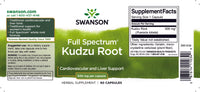 Thumbnail for Kudzu Root - 500 mg 60 capsules - label