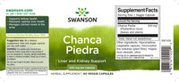 Thumbnail for Swanson Chanca Piedra - 500 mg 60 vege capsules supplement label.