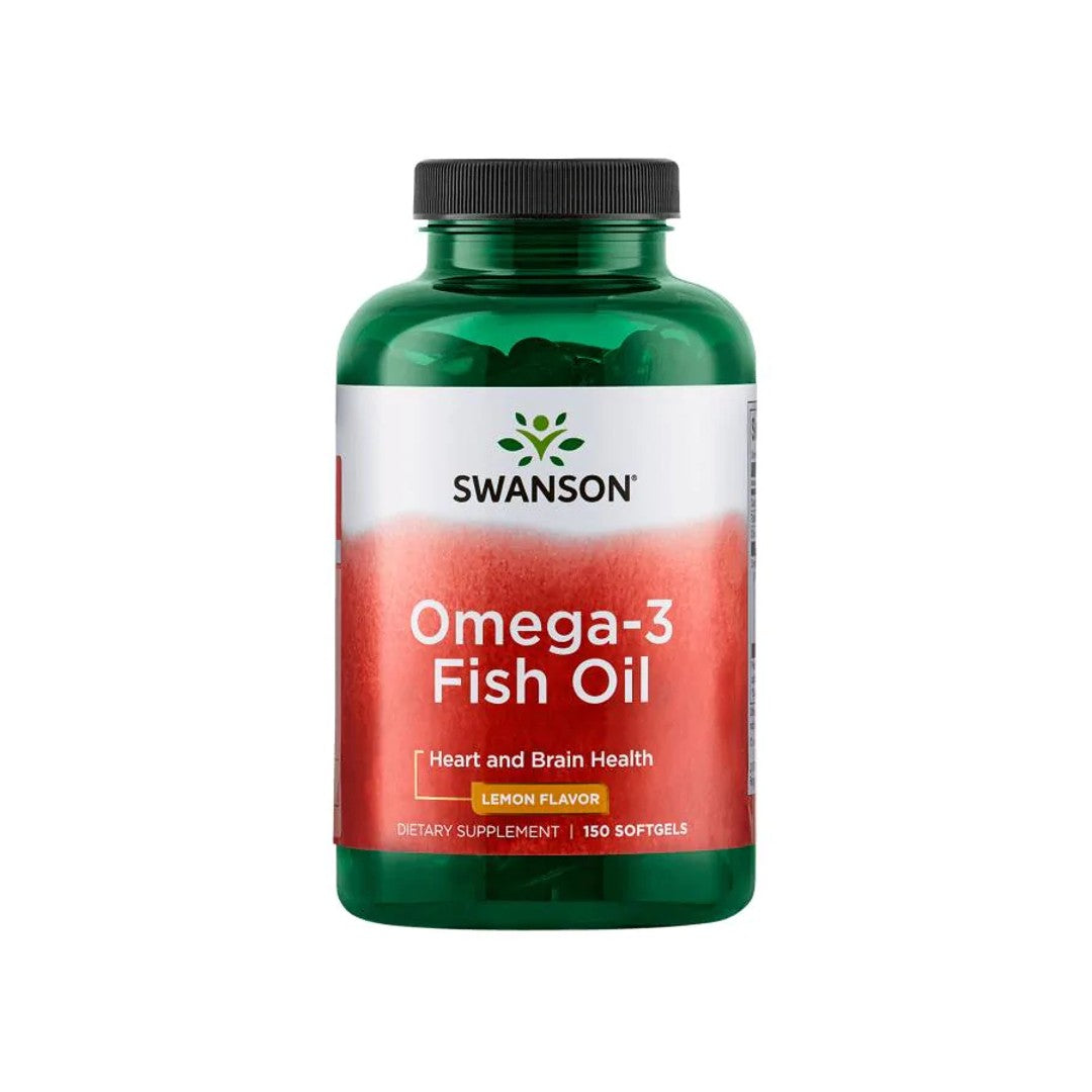 Swanson Omega-3 Fish Oil - Lemon Flavor - 150 softgels.