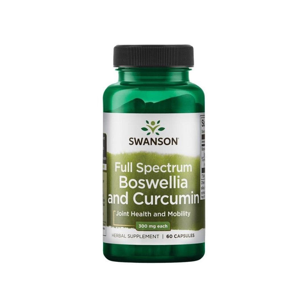 Swanson Boswellia and Curcumin is a full spectrum dietary supplement available in 60 capsules.