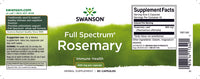 Thumbnail for A label for Swanson Rosemary - 400 mg 90 capsules, an antioxidant for fighting free radicals.