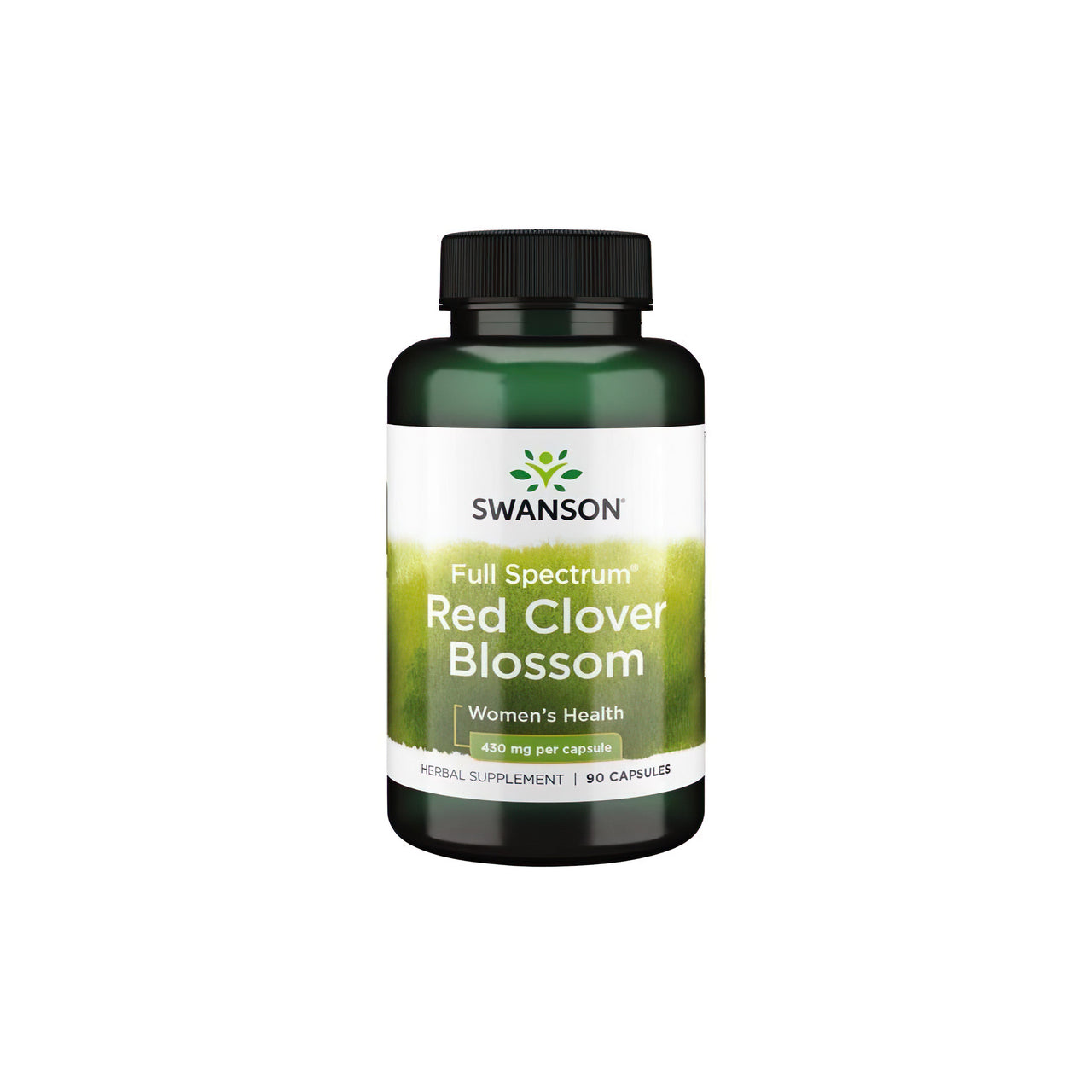 Swanson Red Clover Blossom 430 mg 90 caps is a natural remedy that may provide relief during menopause or the menstrual cycle.