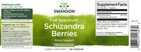 Thumbnail for Schizandra Berries - 525 mg 90 capsules - label