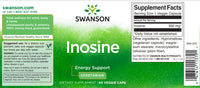 Thumbnail for The label for Swanson Inosine - 500 mg 60 vege capsules.