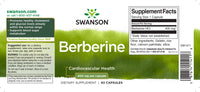 Thumbnail for Swanson Berberine - 400 mg 60 capsules is a dietary supplement.
