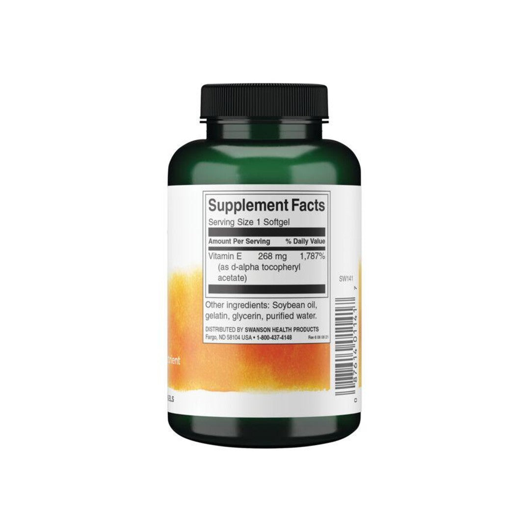 Vitamin E - Natural 400 IU 250 softgel - supplement facts
