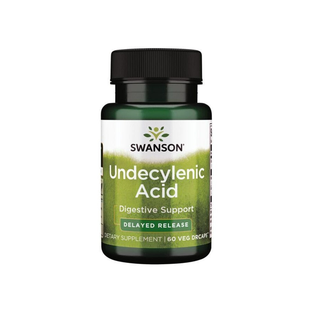 Swanson offers Undecylenic Acid - 60 veggie capsules, promoting GI tract wellness and supporting the internal ecosystem.