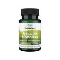 Thumbnail for Swanson Bacopa Monnieri 10:1 Extract - 50 mg, a dietary supplement with 90 capsules.