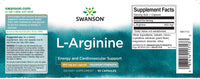 Thumbnail for L-Arginine - 850 mg 90 capsules - label
