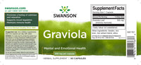 Thumbnail for A label for Swanson Graviola - 530 mg 60 capsules.
