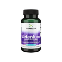 Thumbnail for Swanson Selenium - 100 mcg 200 capsules L-Selenomethionine offers antioxidant support for cardiovascular health.