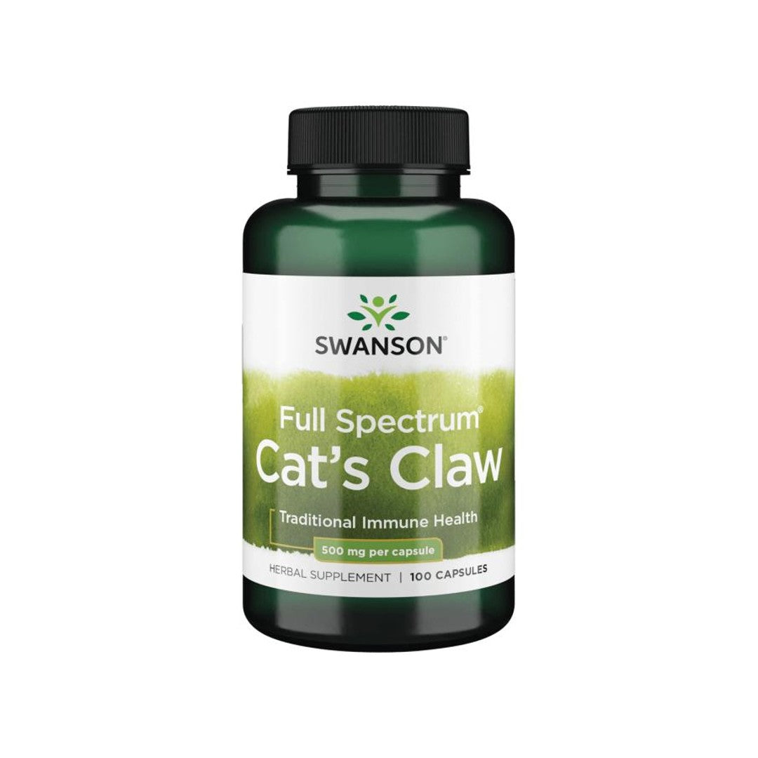 Swanson Cats Claw - 500 mg 100 capsules.
