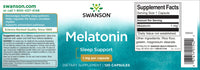 Thumbnail for The label for Swanson Melatonin - 1 mg 120 capsules.
