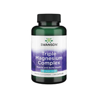 Thumbnail for Swanson Triple Magnesium Complex - 400 mg 100 capsules is a supplement that promotes mental relaxation and helps to alleviate daily stress.