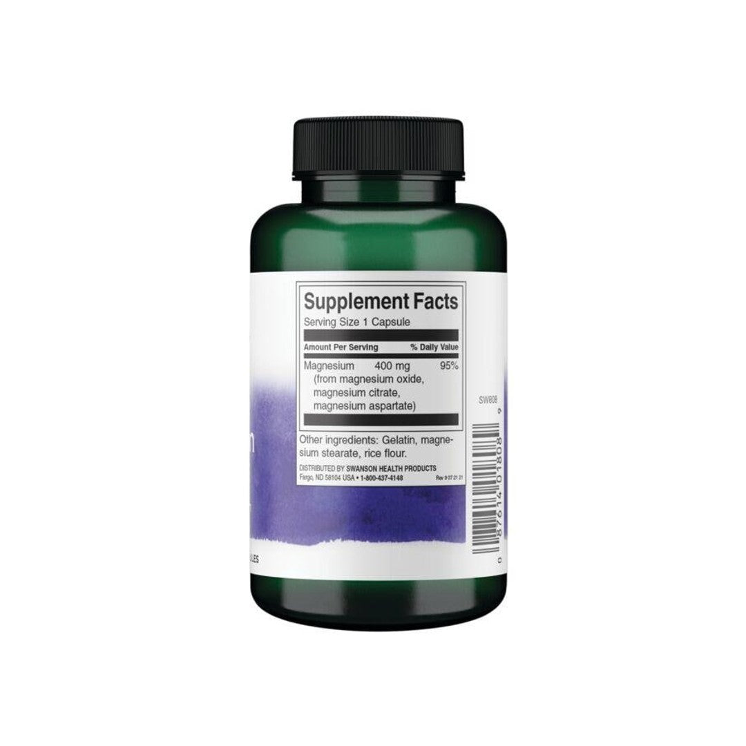 Triple Magnesium Complex - 400 mg 100 capsules - supplement facts