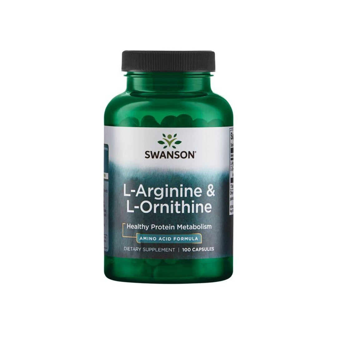 L-Arginine - 500 mg & L-Ornithine - 250 mg 100 capsules - front