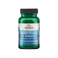 Thumbnail for Swanson Lutein Esters 6 mg & Bilberry 20 mg supplements for eye health containing 120 softgels.