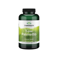 Thumbnail for Swanson Saw Palmetto is a dietary supplement that comes in a convenient bottle of 250 capsules. It is specially formulated to support prostate health and promote urinary tract flow.