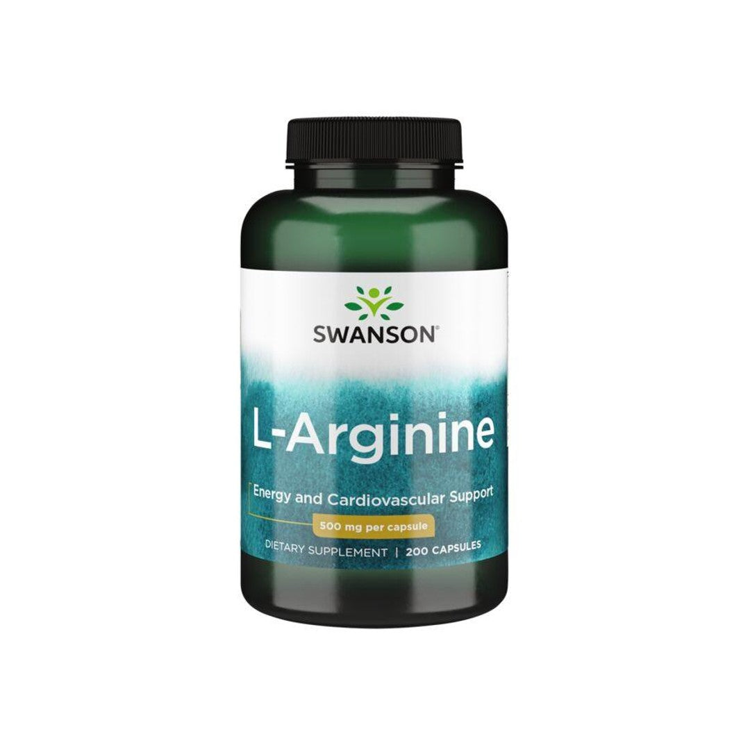 L-Arginine - 500 mg 200 capsules - front