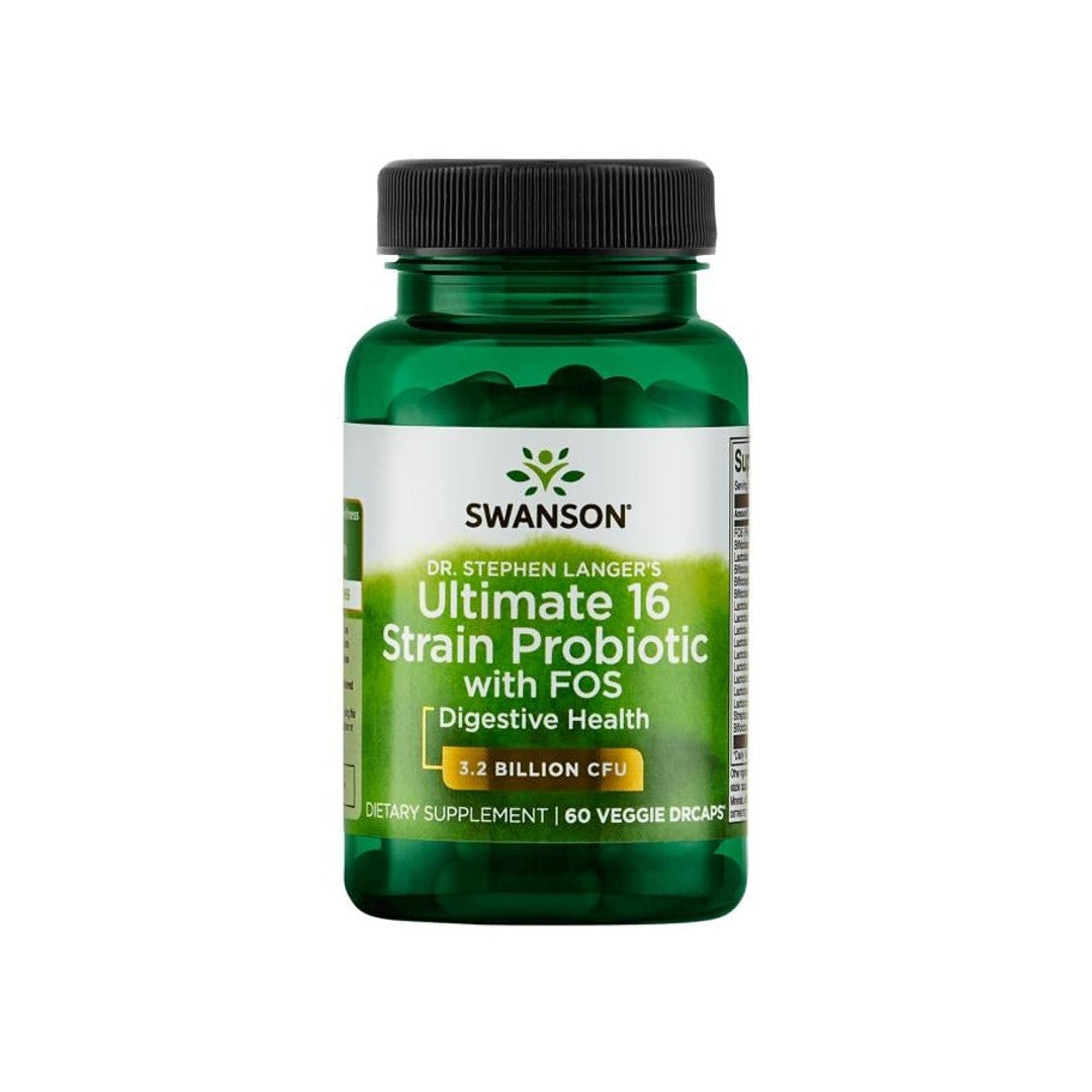 Swanson ultimate 16 strain probiotic with FOS - 60 vege capsules.