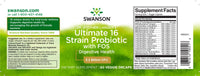 Thumbnail for Swanson Dr. Stephen Langer 16 Strain Probiotic with FOS - 60 vege capsules.
