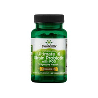 Thumbnail for Swanson ultimate 16 strain probiotic with FOS - 60 vege capsules.