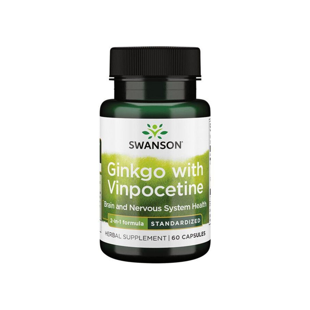 Swanson Ginkgo with Vinpocetine - 60 capsules