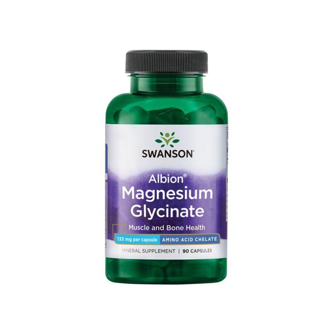 Swanson Magnesium - 133 mg 90 capsules Albion Chelated gynate capsules.